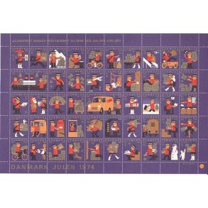Danmark julemrkeark 1974 - POSTFRISK