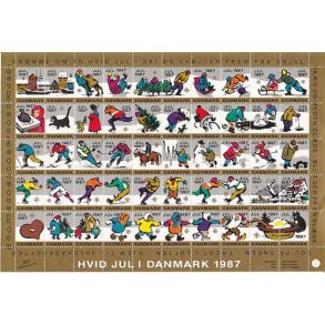 Danmark julemærkeark 1987 - POSTFRISK