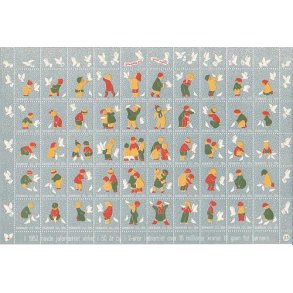 Danmark julemærkeark 1954 - FOLDET