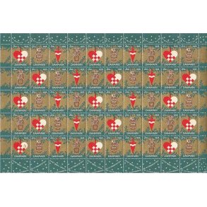 Danmark julemærkeark 1956 - FOLDET