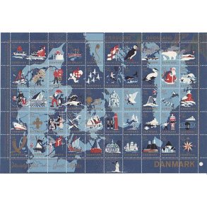 Danmark julemærkeark 1959 - FOLDET