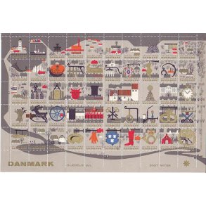 Danmark julemærkeark 1962 - FOLDET