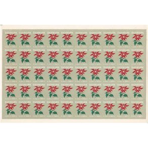 Danmark julemærkeark 1950 - UTAKKET