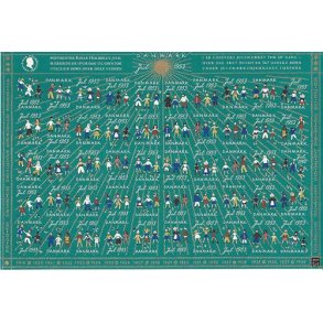 Danmark julemærkeark 1953 - UTAKKET