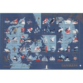 Danmark julemærkeark 1959 - UTAKKET