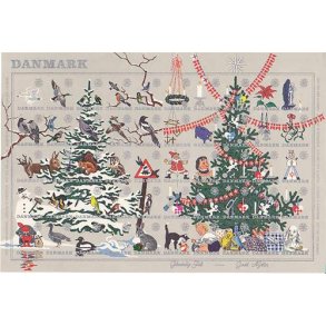 Danmark julemærkeark 1961 - UTAKKET