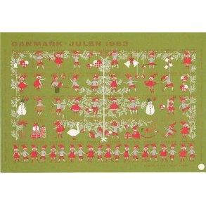 Danmark julemærkeark 1963 - UTAKKET