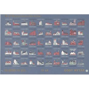 Danmark julemærkeark 1964 - UTAKKET