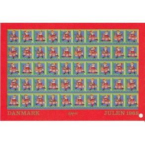 Danmark julemærkeark 1968 - UTAKKET