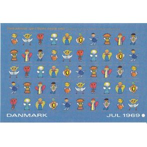 Danmark julemærkeark 1969 - UTAKKET