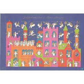 Danmark julemærkeark 1970 - UTAKKET