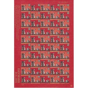 Danmark julemærkeark 1971 - UTAKKET