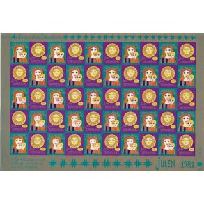 Danmark julemærkeark 1981 - UTAKKET