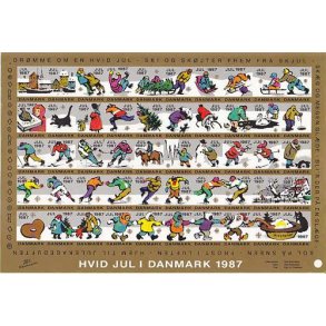 Danmark julemærkeark 1987 - UTAKKET