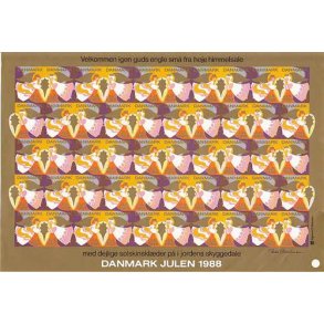 Danmark julemærkeark 1988 - UTAKKET