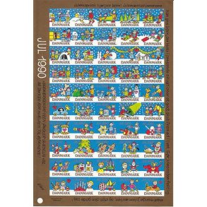 Danmark julemærkeark 1990 - UTAKKET