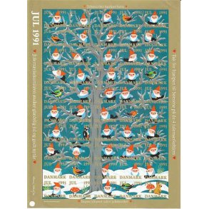 Danmark julemærkeark 1991 - UTAKKET