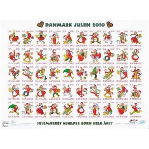 Danmark julemærkeark 2010 - SELVKLÆBENDE
