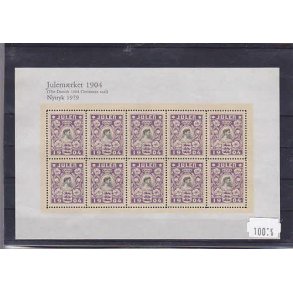 Danmark julemrkeark nytryk 1904/79 - POSTFRISK