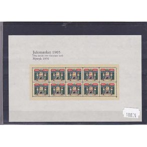 Danmark julemrkeark nytryk 1905/76 - POSTFRISK
