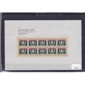 Danmark julemrkeark nytryk 1905/79 - POSTFRISK