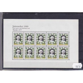 Danmark julemrkeark nytryk 1909/77 - POSTFRISK
