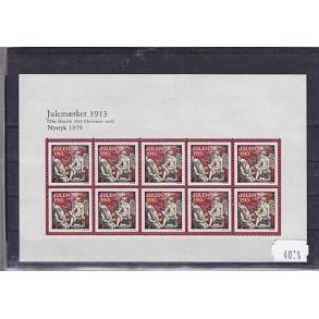 Danmark julemrkeark nytryk 1913/79 - POSTFRISK
