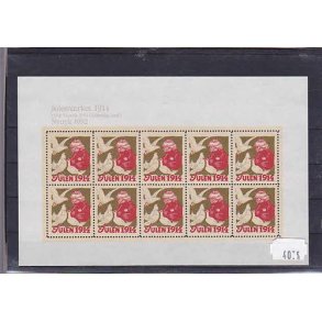 Danmark julemrkeark nytryk 1914/92 - POSTFRISK