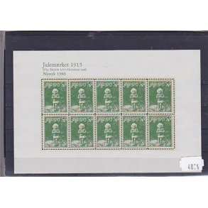 Danmark julemrkeark nytryk 1915/80 - POSTFRISK