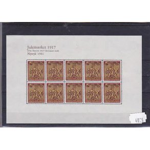 Danmark julemrkeark nytryk 1917/81 - POSTFRISK