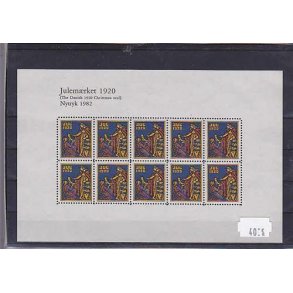 Danmark julemrkeark nytryk 1920/82 - POSTFRISK
