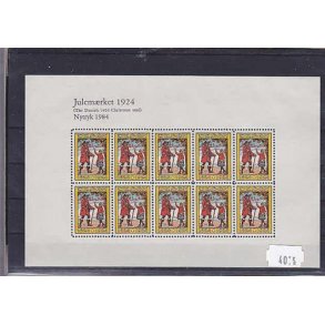 Danmark julemrkeark nytryk 1924/84 - POSTFRISK