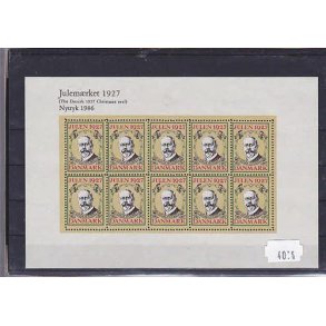 Danmark julemrkeark nytryk 1927/86 - POSTFRISK