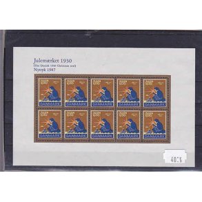Danmark julemrkeark nytryk 1930/87 - POSTFRISK