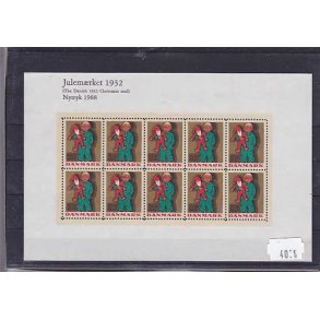 Danmark julemrkeark nytryk 1932/88 - POSTFRISK