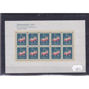 Danmark julemrkeark nytryk 1937/91 - POSTFRISK