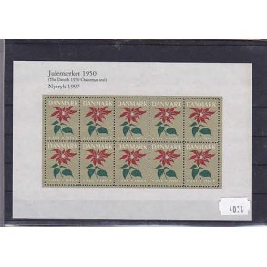 Danmark julemrkeark nytryk 1950/97 - POSTFRISK
