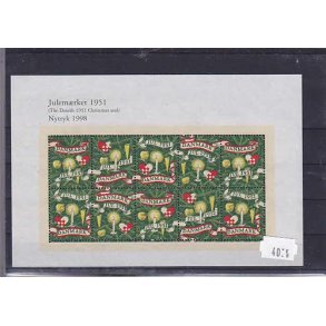 Danmark julemrkeark nytryk 1951/98 - POSTFRISK