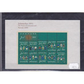 Danmark julemrkeark nytryk 1953/99 - POSTFRISK