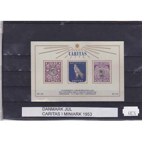 Caritas I Miniatureark 1953 - Utakket, postfrisk
