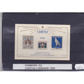 Caritas II Miniatureark 1958 - Utakket, postfrisk