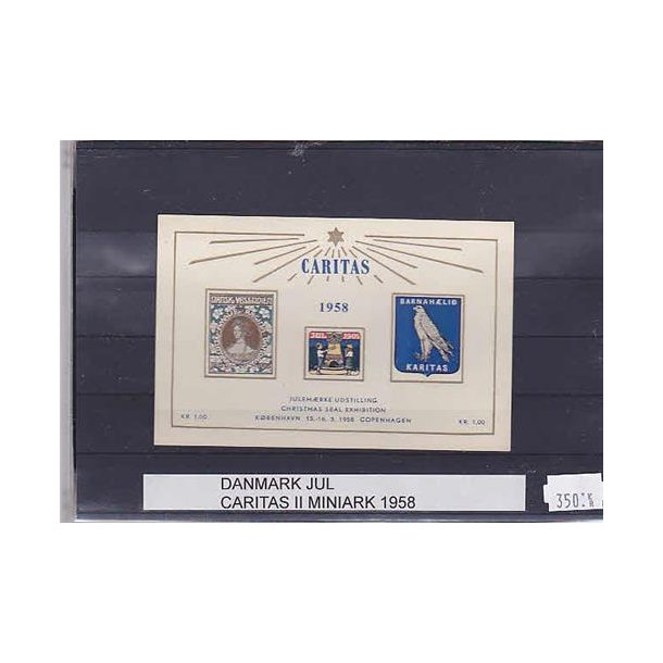 Caritas II Miniatureark 1958 - Utakket, postfrisk