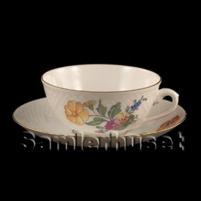 Saxisk Blomst Hvid Tekop