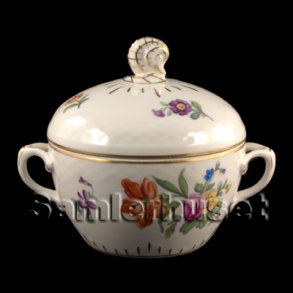 Saxisk Blomst Hvid Sukkerskål