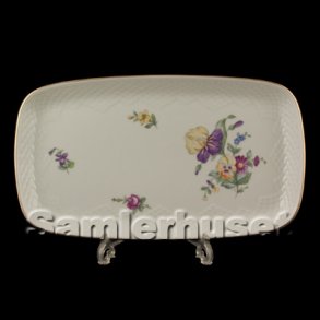 Saxisk Blomst Hvid Bakke til sukker og flde