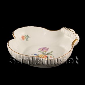 Saxisk Blomst Hvid Kagefad Musling