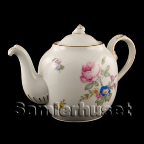 Saxisk Blomst Hvid Tepotte