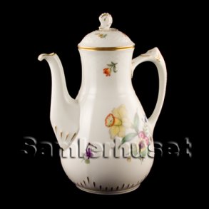 Saxisk Blomst Hvid Kaffekande