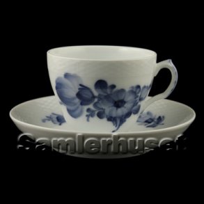 Blå Blomst Flettet Kaffekop 6½x8 cm.