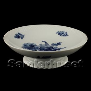 Bl Blomst Flettet Kagefad p lav fod 21 cm.